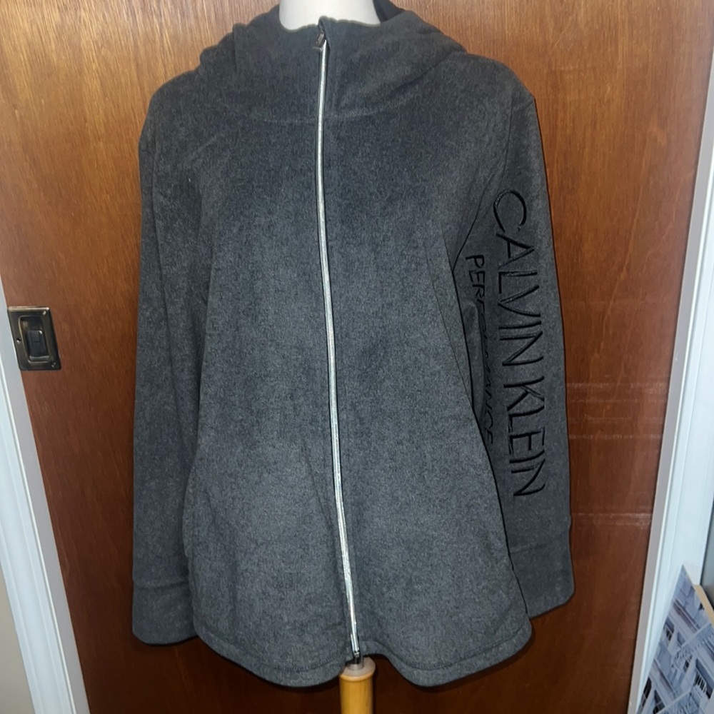 Calvin Klein fleece performance hoodie, grey. Woman’s 3x